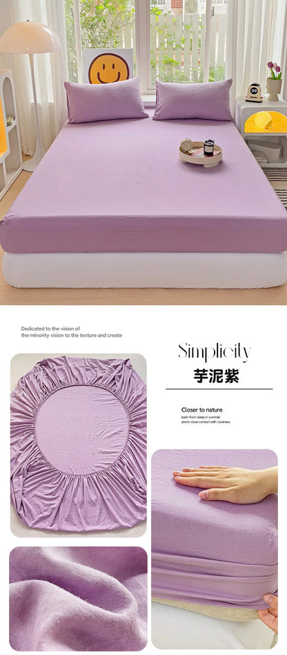 Luxury Washed Cotton Fitted Sheet