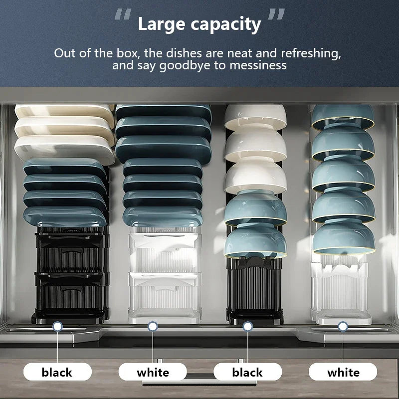 Kitchen Cabinet Dish Storage Rack Drawer