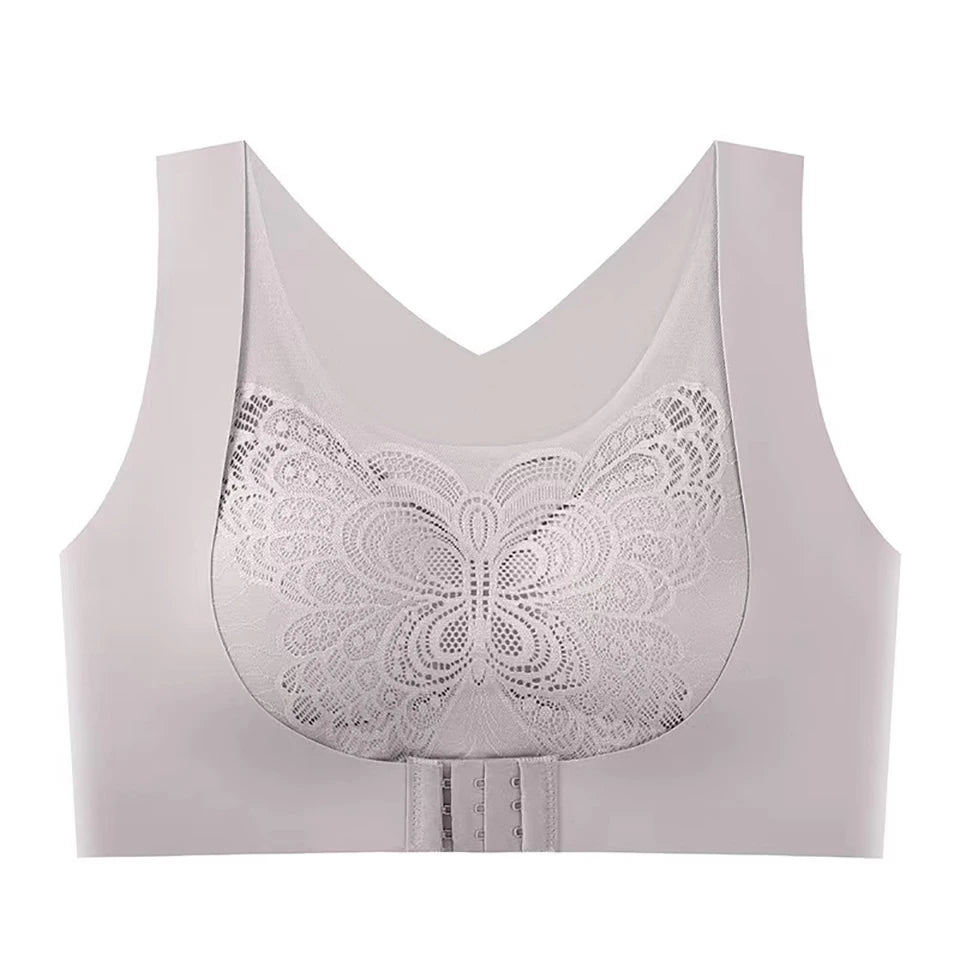 Seamless Push-Up Padded Bra with Lace Detail
