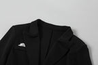 Lace Fashion Suit Jumpsuit Female Blazer Body Top V-Neck Slim Long Sleeve Sexy Cardigan Streetwear Women Black Rompers New