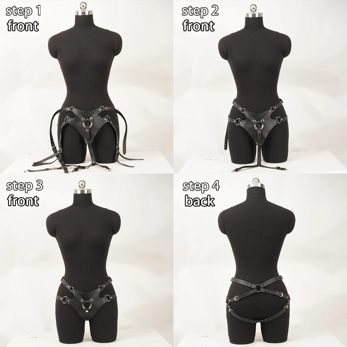 Women Sexy Leg Harness Garter Belt Leather Lingerie