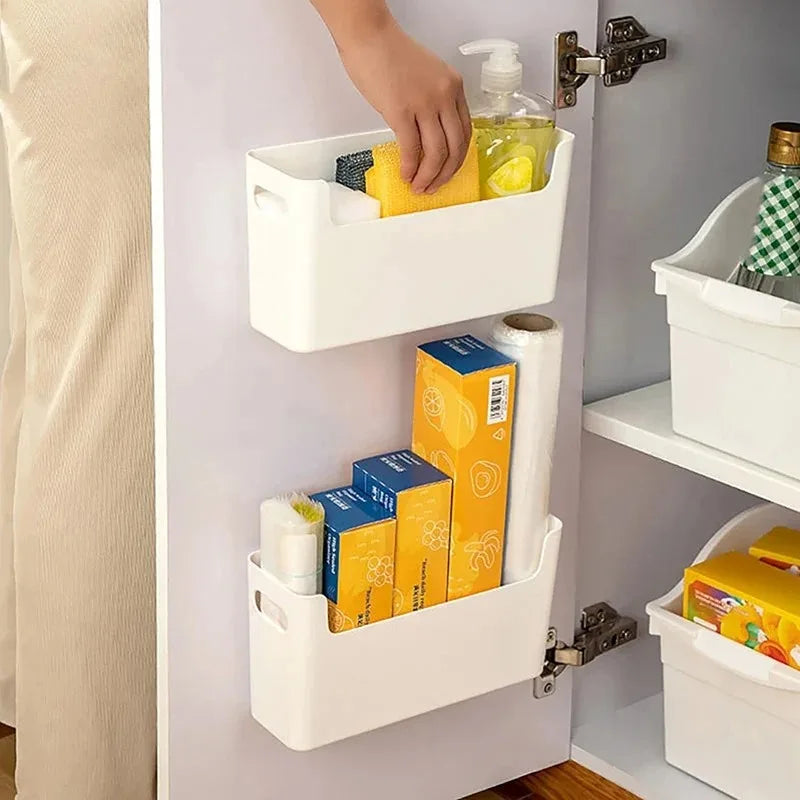 Kitchen cabinets are classified and organized into storage boxes for dishes