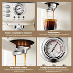 Coffee Maker 1050W 1.5L Large Capacity Semi Automatic The Max Mall