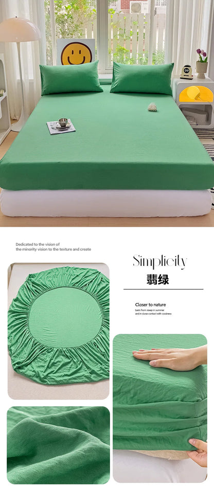 Luxury Washed Cotton Fitted Sheet