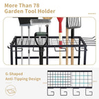 Carbon Steel Garden Tool Organizer - 3-Tier Storage Rack The Max Mall