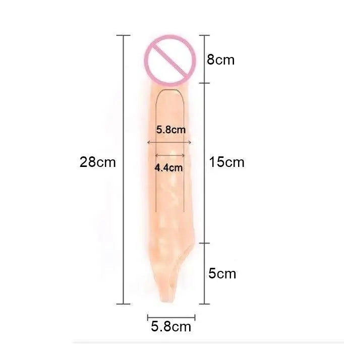 Realistic Penis Sleeve Extender huge Male Cock