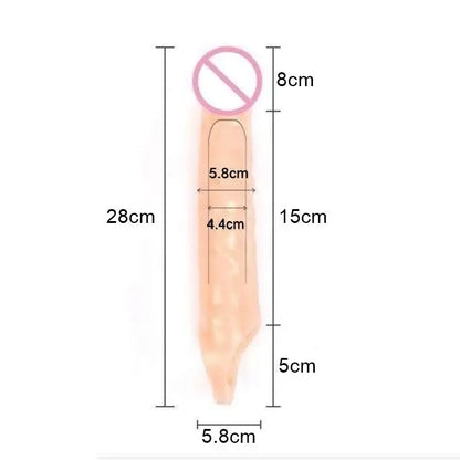 Realistic Penis Sleeve Extender huge Male Cock