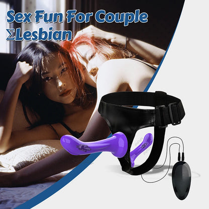 Double Dildo Vibrators For Lesbian  Bondage Harness Strap On Sex Toys For Women