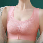 Seamless Push-Up Padded Bra with Lace Detail
