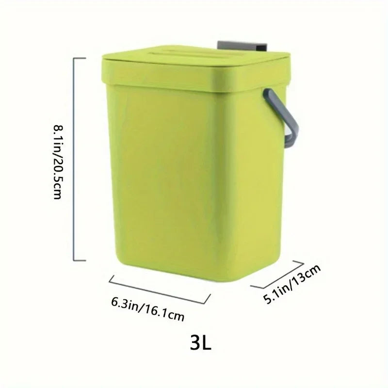 Kitchen Waste Bin Household Countertop Container with Lid for Rubbish Composter