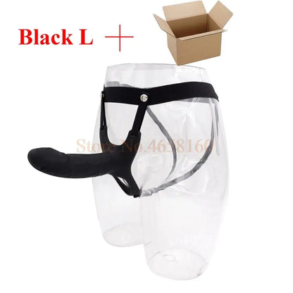 Full Silicone Strappy Hollow Penis Extender Strapon Dildo