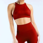 Women Summer Solid Color Cross Back Sports Bra Sexy Backless The Max Mall