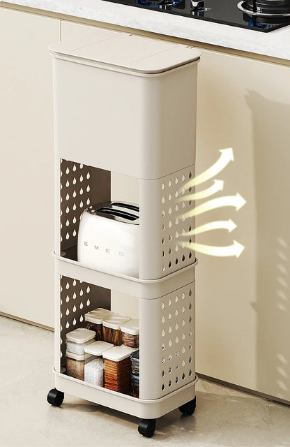 3 Layers Durability Plastic Waste Container with Modern Look