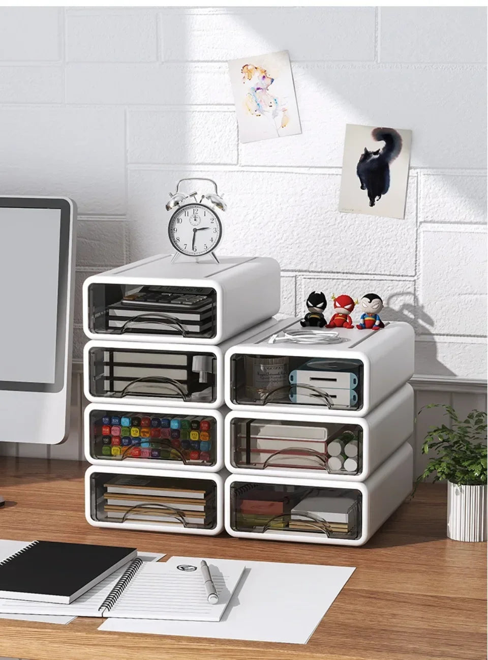 Plastic Box Desktop Organizer Drawer Makeup Storage