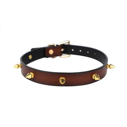 Adult Games Genuine Leather Series Slave Bed Neck Restraint Belt Strap