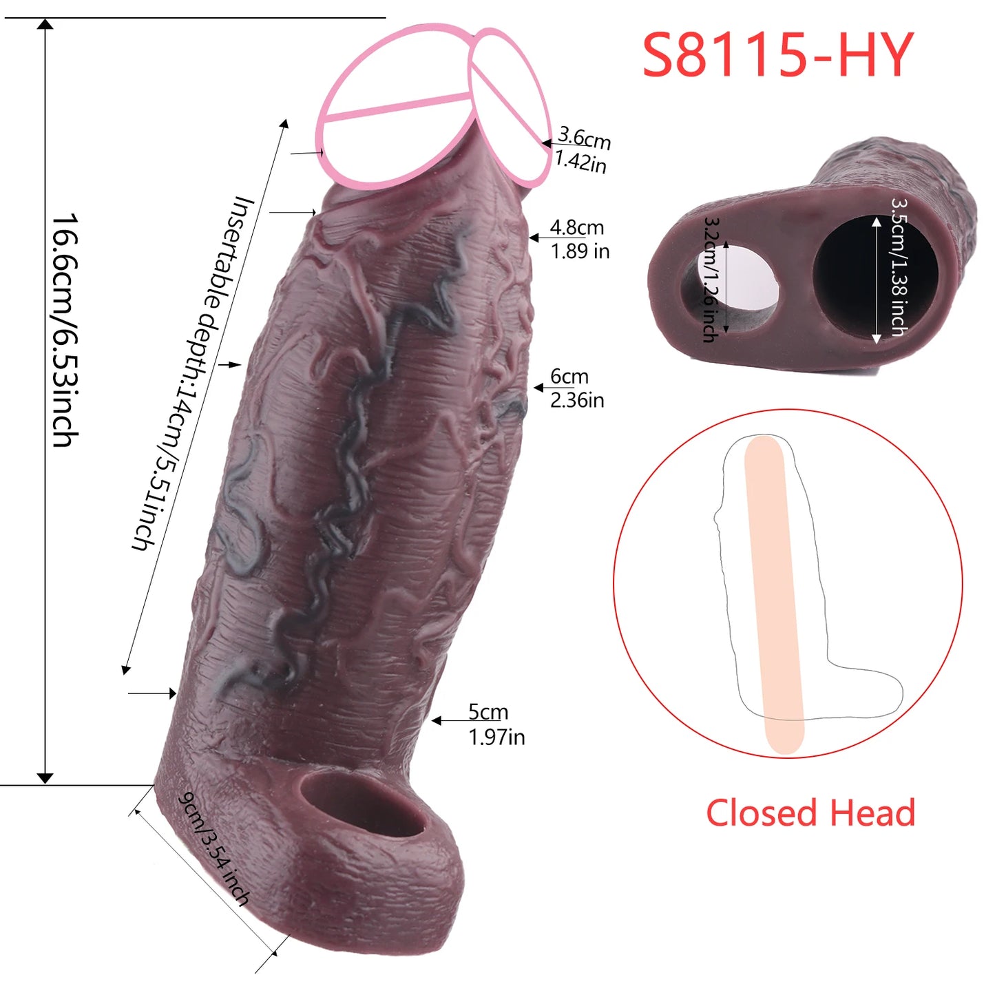5 Styles Adult Men Penis Sleeve With Anti-drop Silicone Dick Extender