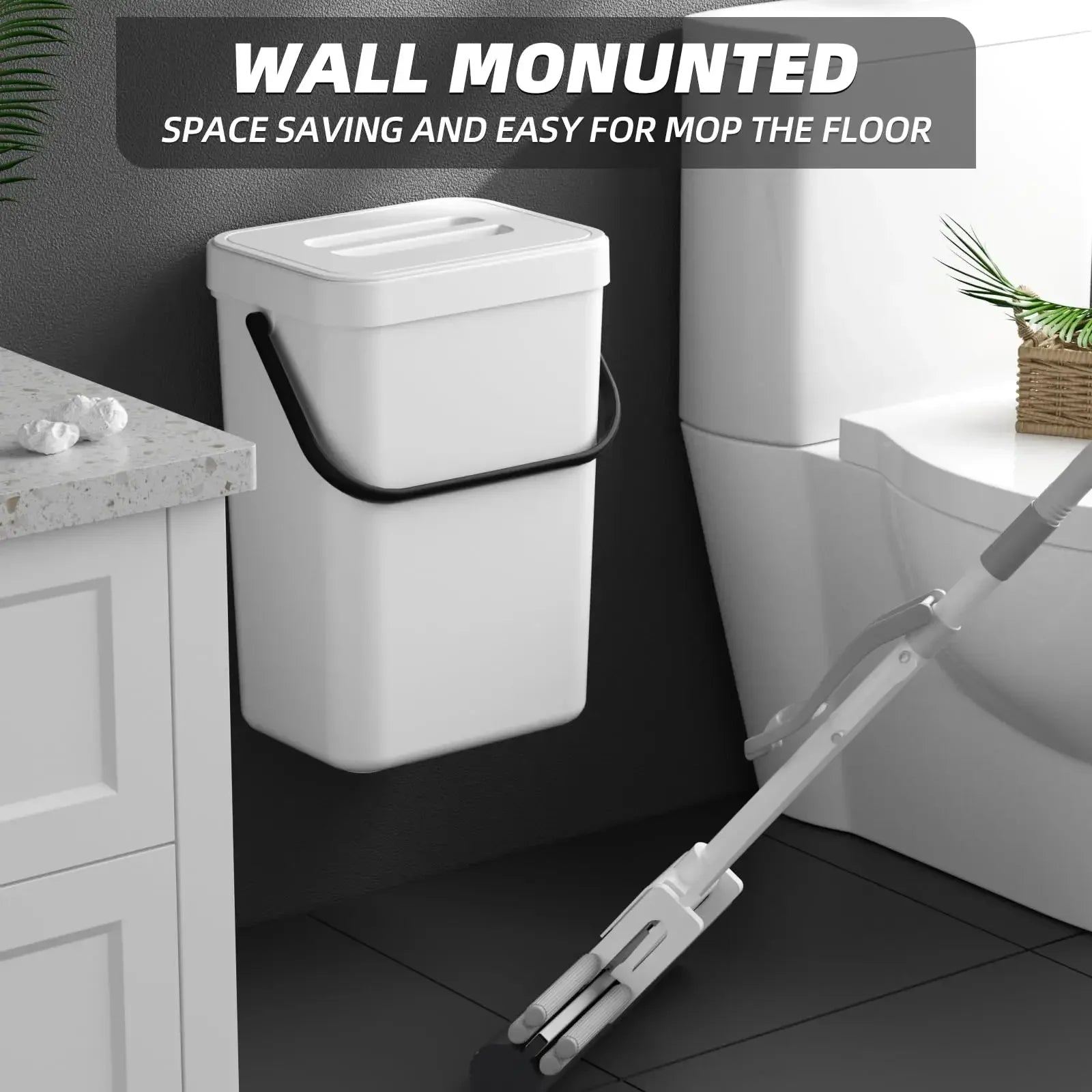 Kitchen Waste Bin Household Countertop Container with Lid for Rubbish Composter The Max Mall