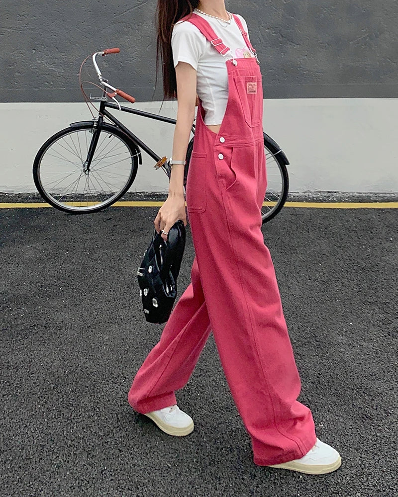 Rose Pink Straight Jeans