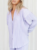 Women's Two-Piece Outfit - V-Neck Top & Wide Leg Pants NoEnName_Null