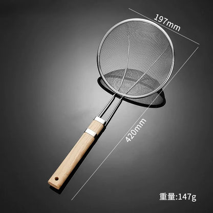 Multi Specification Stainless Steel Wooden Handle Mesh Colander