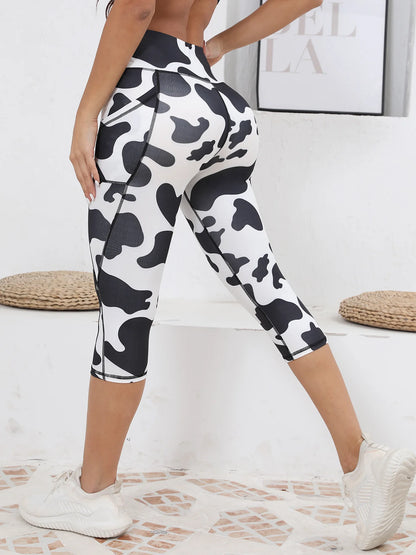 Women's Capri Yoga Pants with Pockets Essential High Waisted Legging for Workout