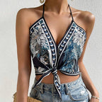 Women's Print Tank Top - Sexy Club Style NoEnName_Null