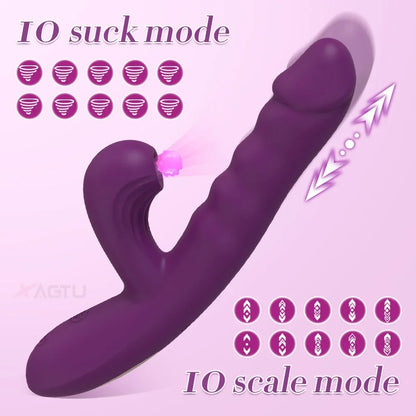Powerful Thrusting Sucking Vibrator Female Sucker Clitoris Stimulator