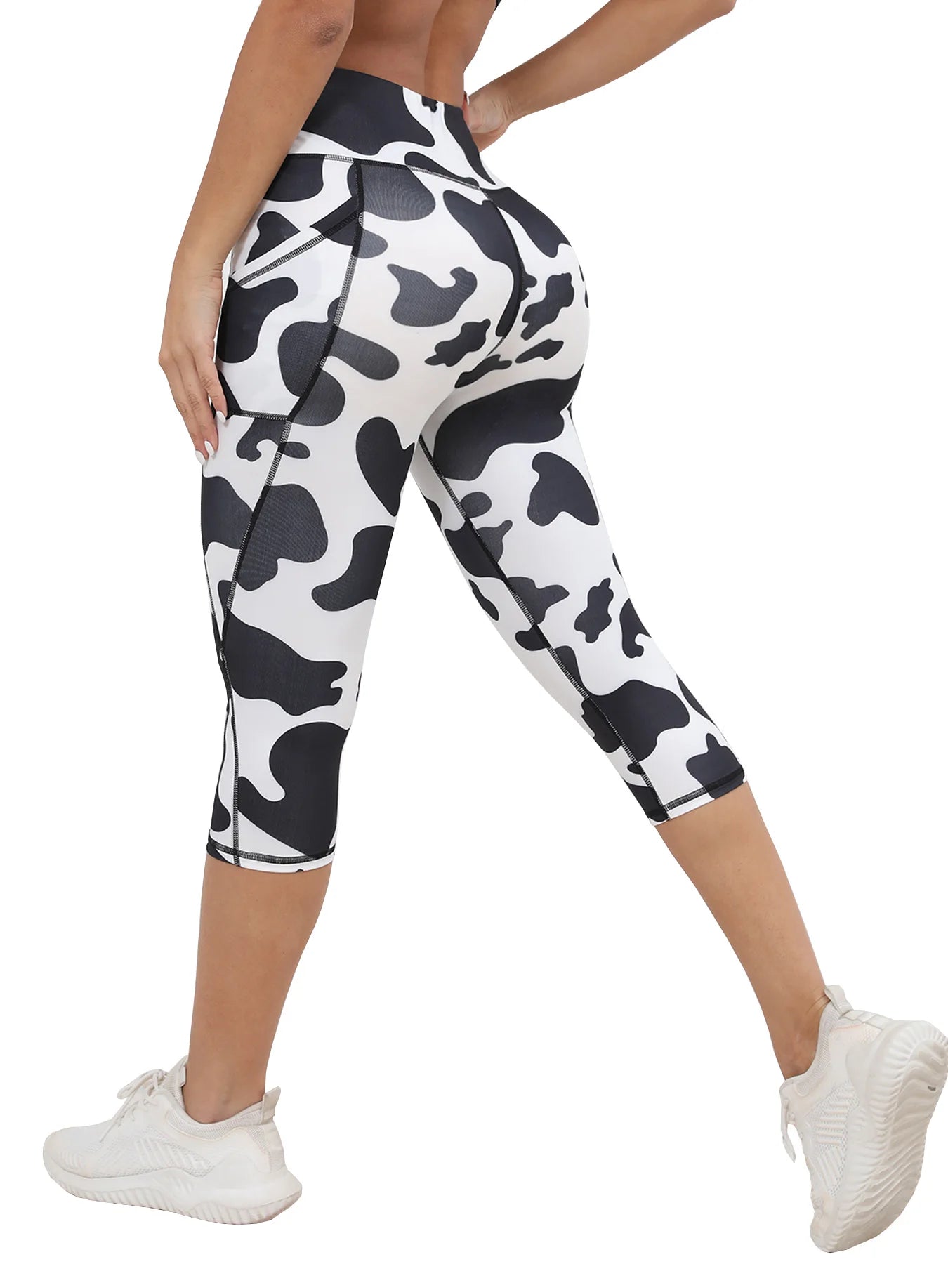 Women's Capri Yoga Pants with Pockets Essential High Waisted Legging for Workout
