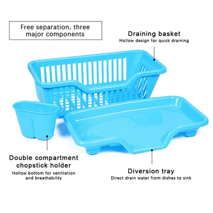 Kitchen Drainage Rack With Drainer Board Countertop Utensils Plates