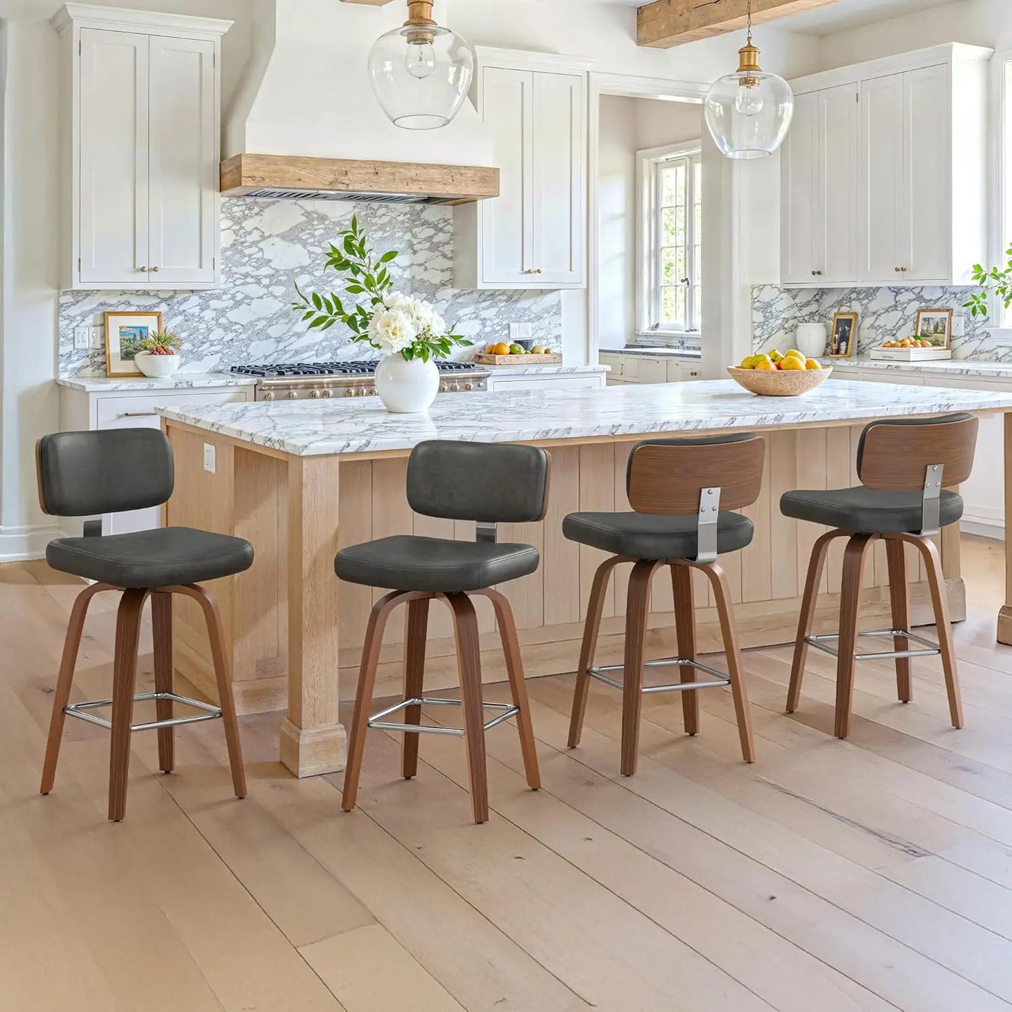 GUANGBAI Swivel Counter Height Bar Stools