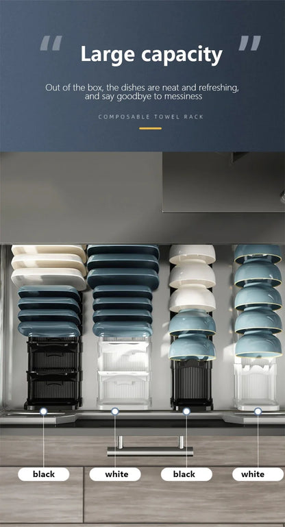 Kitchen Cabinet Dish Storage Rack Drawer