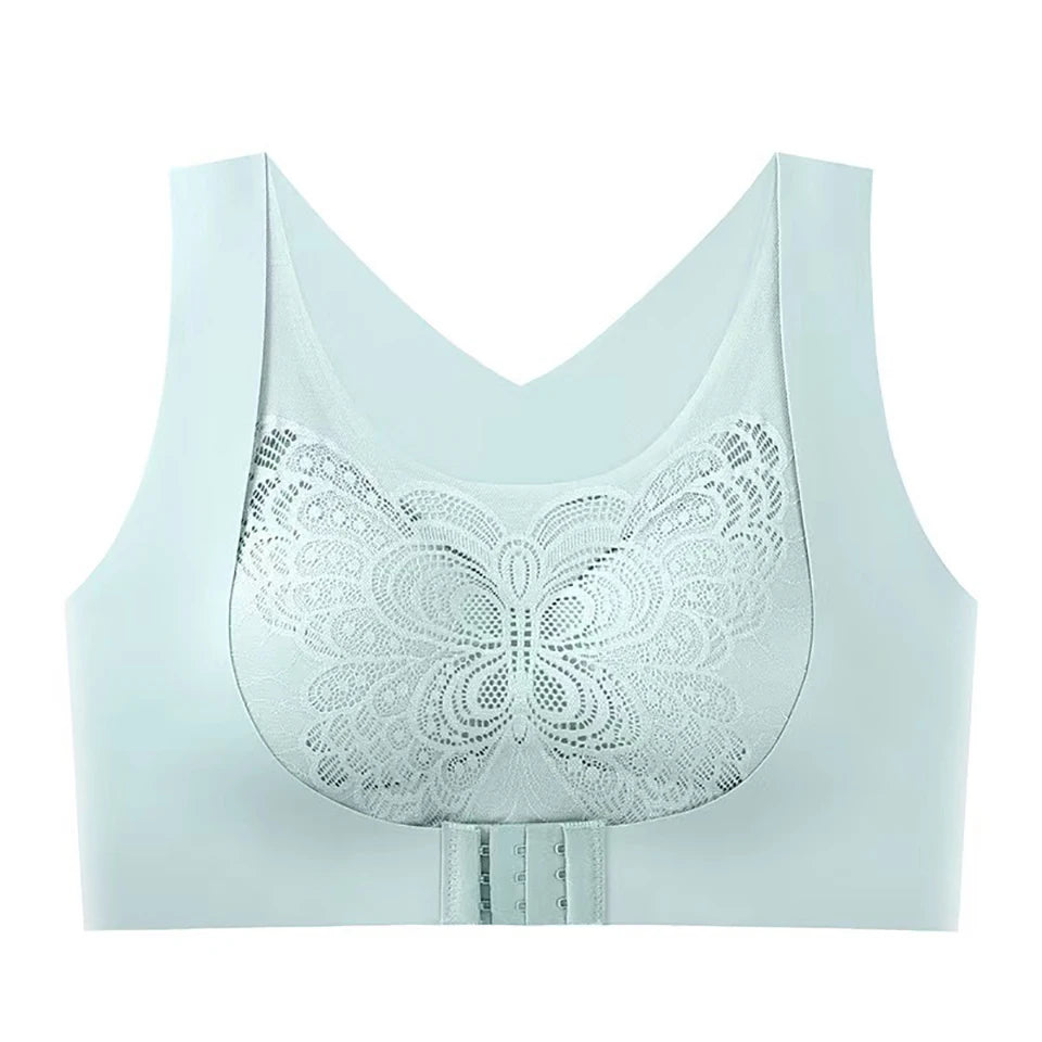 Seamless Push-Up Padded Bra with Lace Detail
