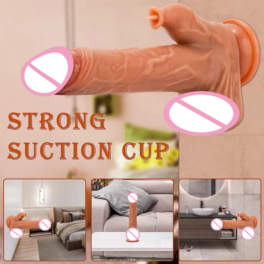 Heating Thrusting dildo Vibrator with Suction Cup