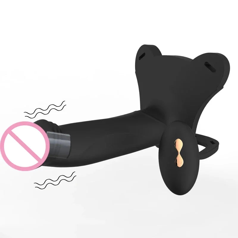 Double Penetration Penis Sleeve Dildo Vibrator for Couples Wireless Remote Control Vibrator