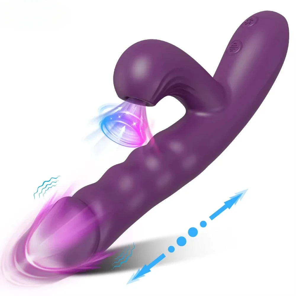Powerful Thrusting Sucking Vibrator Female Sucker Clitoris Stimulator