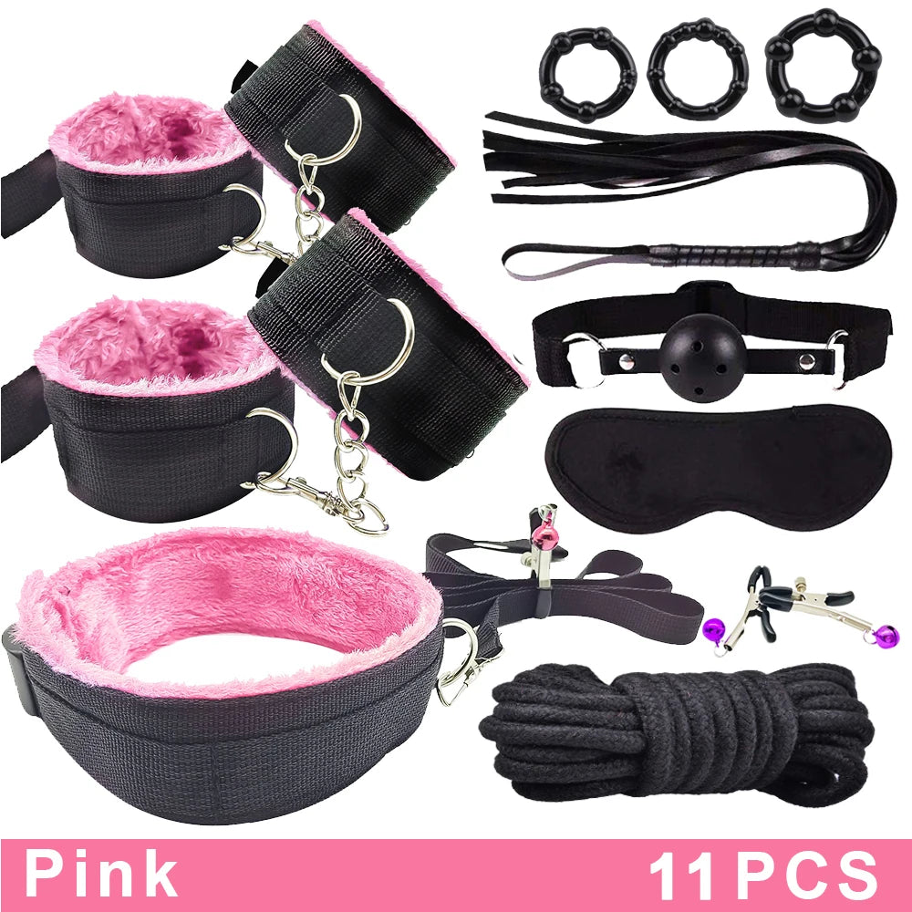 Exotic Bed Bondage Set BDSM Kits Exotic Sex Toys For Adults Games