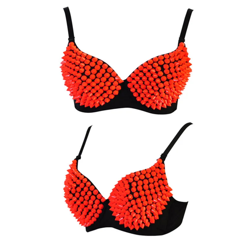 Sequined Push Up Stage Bra