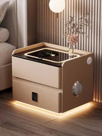 Smart Solid Wood Nightstand with Wireless Charging The Max Mall