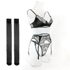 Krasapt Floral Embroidery Bustier Set