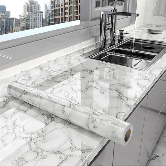 Waterproo&Moisture-Proof  Wallpaper Countertop Self-Adhesiv Cabinet Renovation Tile Marble Sticker