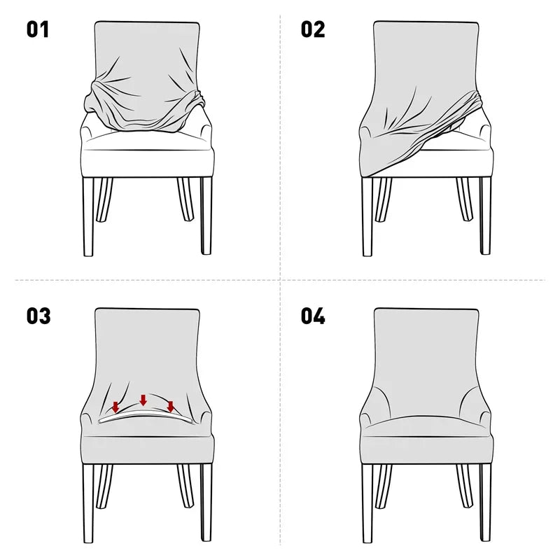 Yupartex Stretch Chair Cover - Jacquard Spandex Slipcover
