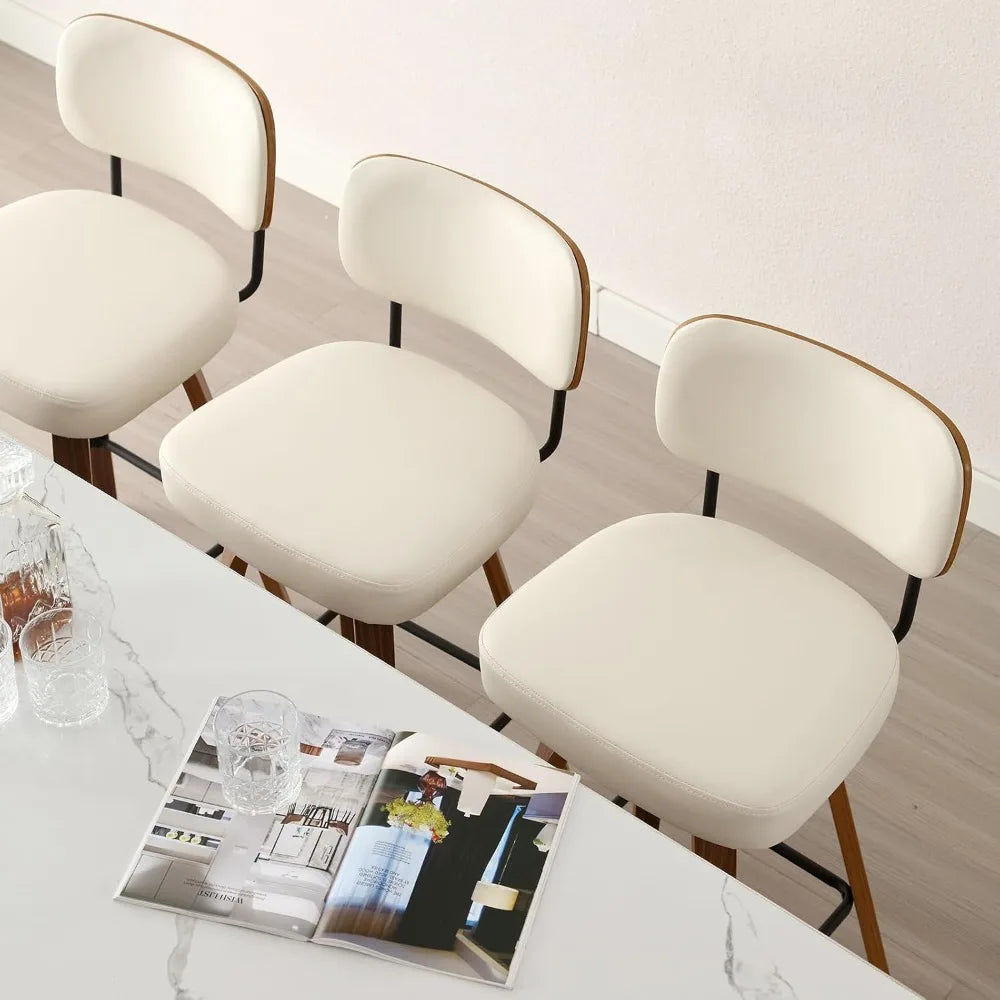 GUANGBAI Swivel Counter Height Bar Stools Set of 4