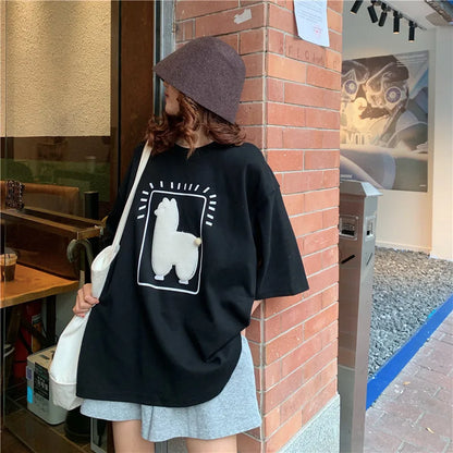 Baggy All-match T-shirts Women Casual Summer Korean Fashion