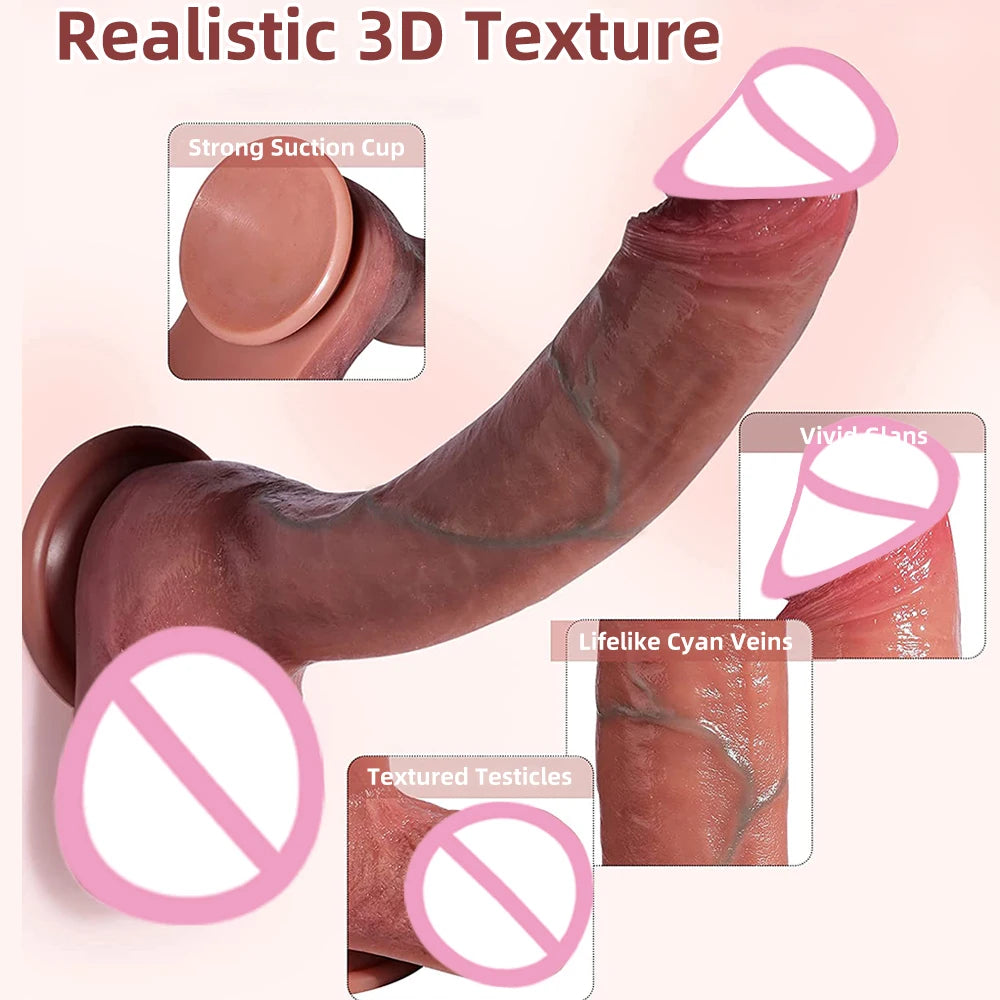 Realistic Silicone Dildo with Suction Cup