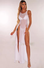 Women's Summer Beach Dress - Sleeveless Chiffon NoEnName_Null