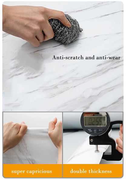 Waterproo&Moisture-Proof  Wallpaper Countertop Self-Adhesiv Cabinet Renovation Tile Marble Sticker