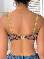 Push-Up Plunge Bra - Animal Print