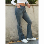 Women's Straight Denim Jeans - Mid Waist Distressed The Max Mall