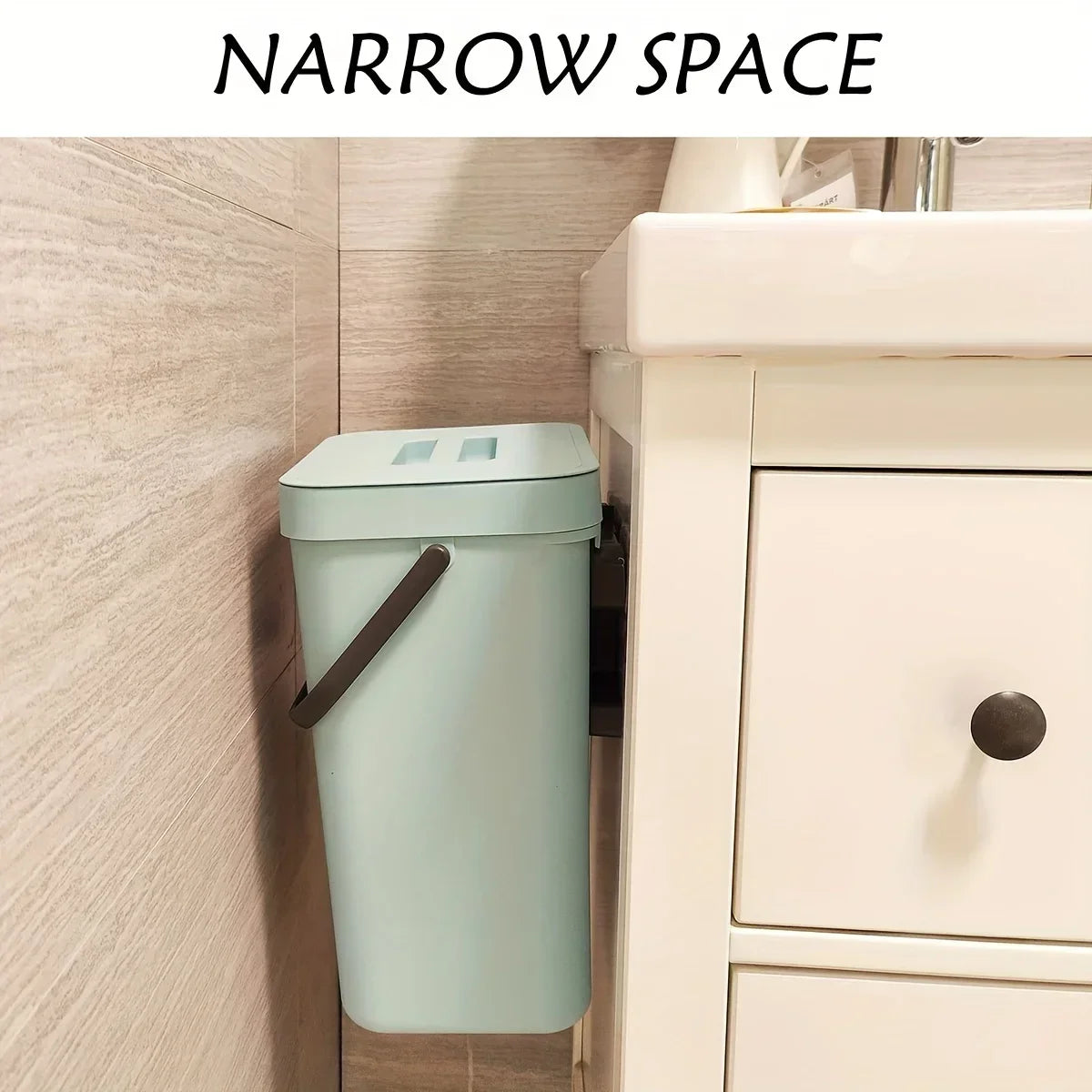 Kitchen Waste Bin Household Countertop Container with Lid for Rubbish Composter