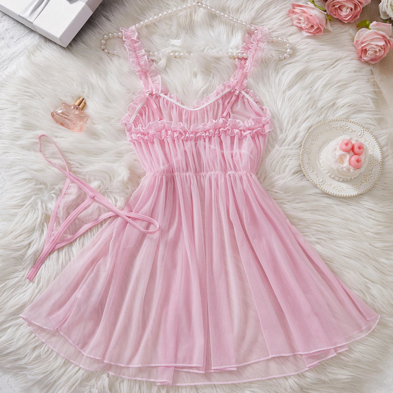 Elegant Lace Babydoll Set